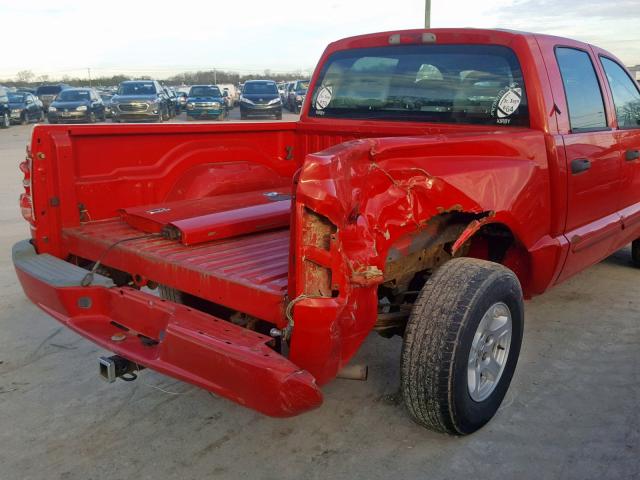 1D7HW48N15S269246 - 2005 DODGE DAKOTA QUA RED photo 9