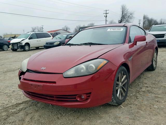 KMHHM66D88U279895 - 2008 HYUNDAI TIBURON GS RED photo 2