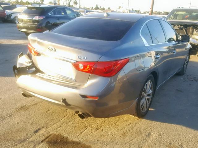 JN1CV7AP3GM203165 - 2016 INFINITI Q50 BASE GRAY photo 4