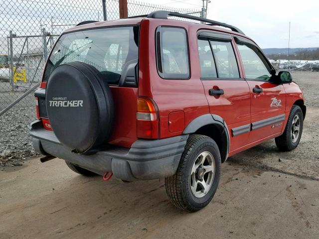 2CNBJ734226933224 - 2002 CHEVROLET TRACKER ZR RED photo 4