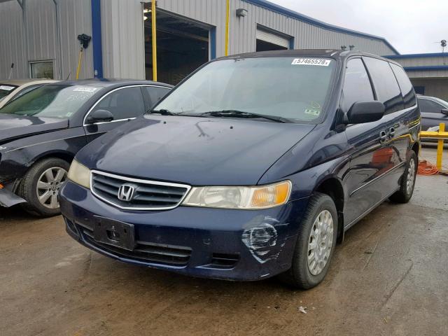 5FNRL185X3B049572 - 2003 HONDA ODYSSEY LX BLUE photo 2