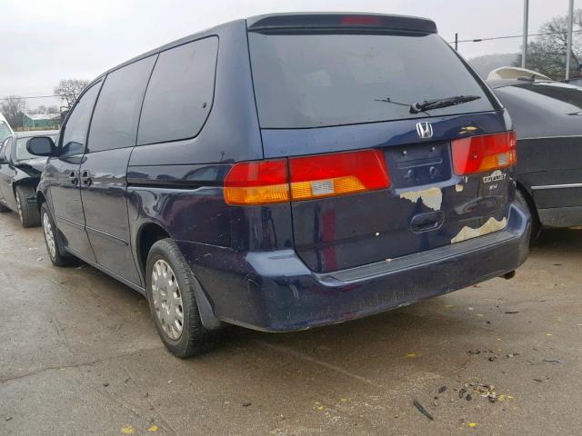 5FNRL185X3B049572 - 2003 HONDA ODYSSEY LX BLUE photo 3