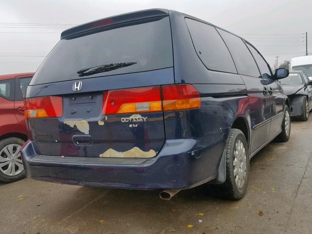 5FNRL185X3B049572 - 2003 HONDA ODYSSEY LX BLUE photo 4