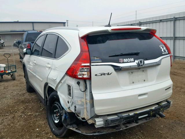 5J6RM3H93FL010782 - 2015 HONDA CR-V TOURI WHITE photo 3