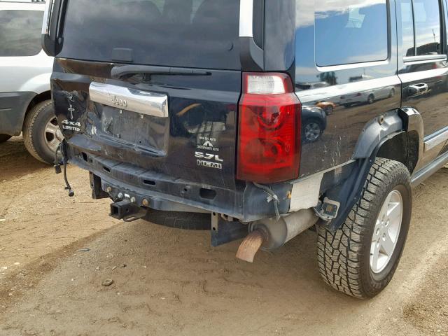 1J8HG58276C365146 - 2006 JEEP COMMANDER BLACK photo 10