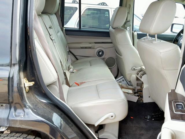 1J8HG58276C365146 - 2006 JEEP COMMANDER BLACK photo 6