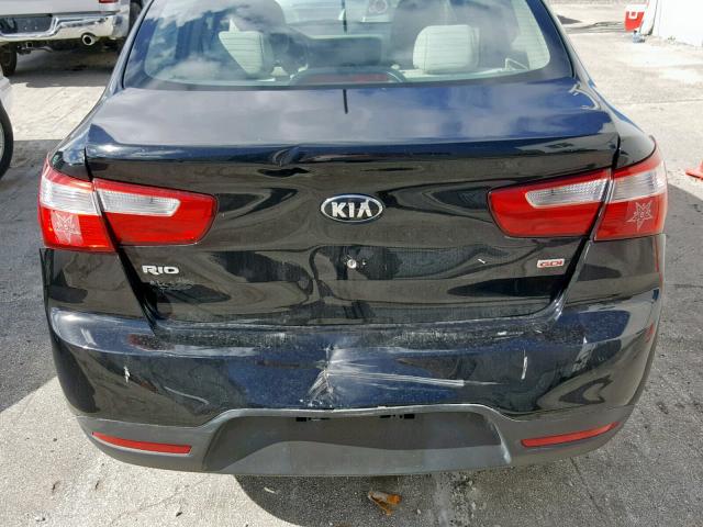 KNADM4A39E6412988 - 2014 KIA RIO LX BLACK photo 9