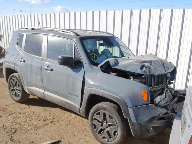 ZACCJBAB1JPH37774 - 2018 JEEP RENEGADE S ნაცრისფერი ფოტო 1