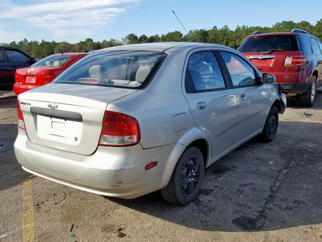 KL1TD526X5B382783 - 2005 CHEVROLET AVEO BASE Gümüş foto 4