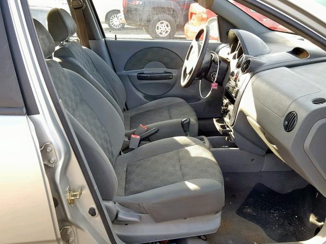 KL1TD526X5B382783 - 2005 CHEVROLET AVEO BASE Gümüş foto 5