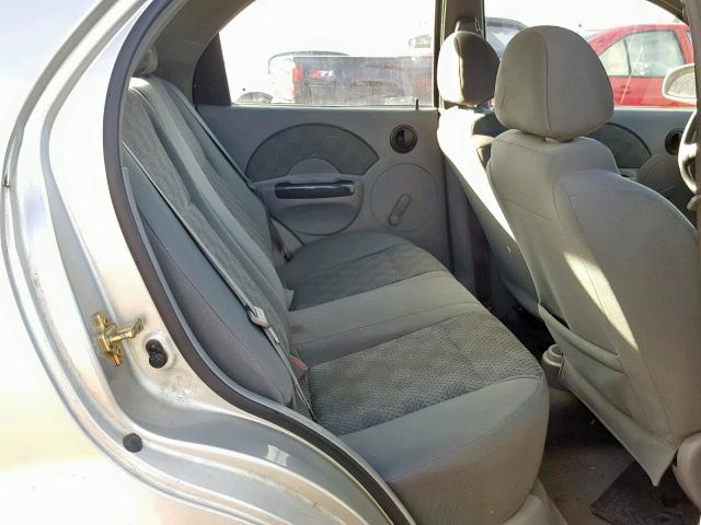 KL1TD526X5B382783 - 2005 CHEVROLET AVEO BASE Gümüş foto 6