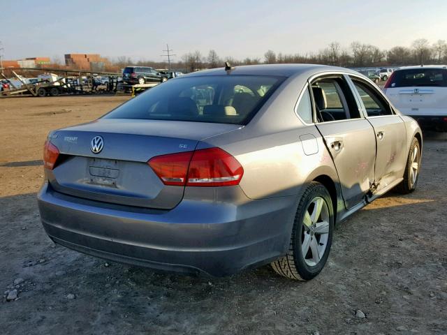 1VWBP7A30CC042187 - 2012 VOLKSWAGEN PASSAT SE GRAY photo 4