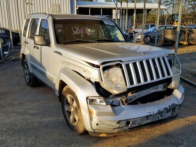 1J8GP28K08W245393 - 2008 JEEP LIBERTY SP SILVER photo 1