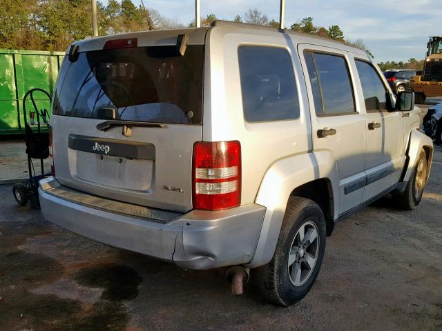 1J8GP28K08W245393 - 2008 JEEP LIBERTY SP SILVER photo 4