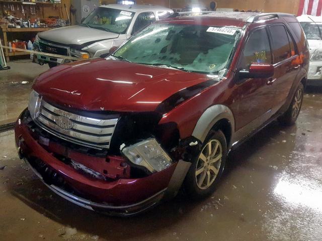 1FMDK05W88GA33738 - 2008 FORD TAURUS X S RED photo 2