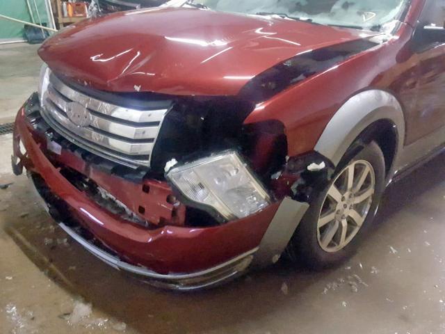 1FMDK05W88GA33738 - 2008 FORD TAURUS X S RED photo 9