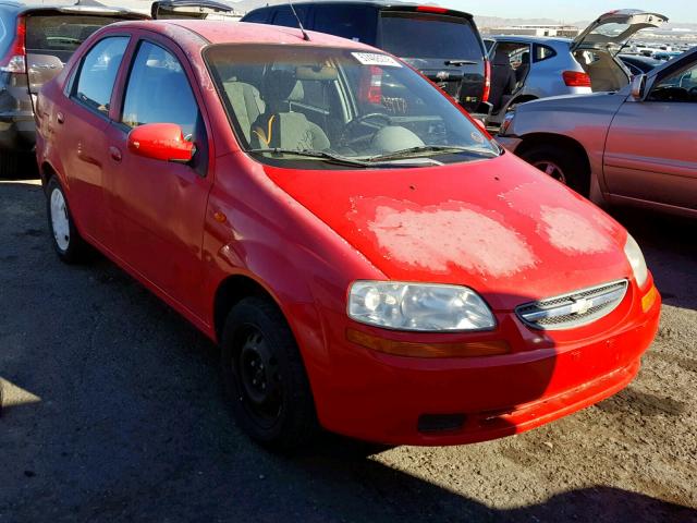 KL1TD52634B163713 - 2004 CHEVROLET AVEO RED photo 1