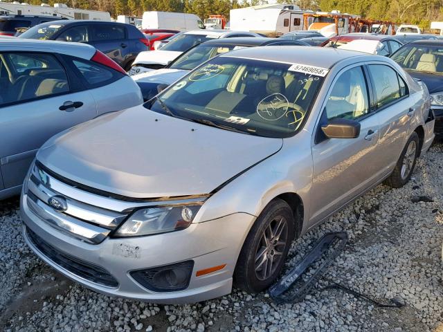 3FAHP0GA5BR333350 - 2011 FORD FUSION S SILVER photo 2