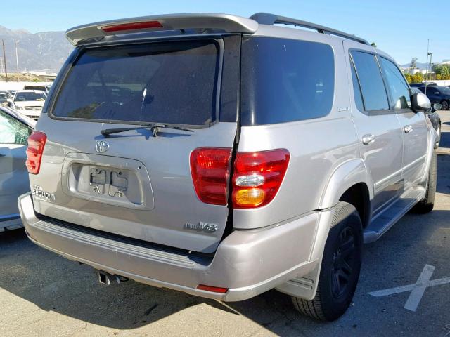 5TDZT38A93S143379 - 2003 TOYOTA SEQUOIA LI GRAY photo 4