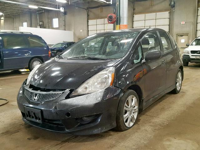 JHMGE8G44AS023163 - 2010 HONDA FIT SPORT BLACK photo 2