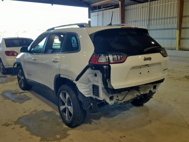 1C4PJLDB5KD143305 - 2019 JEEP CHEROKEE L WHITE photo 3