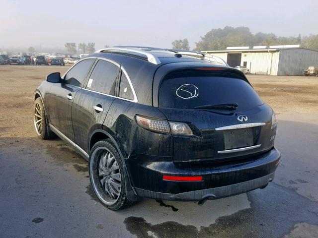 JNRBS08W26X401612 - 2006 INFINITI FX45 BLACK photo 3