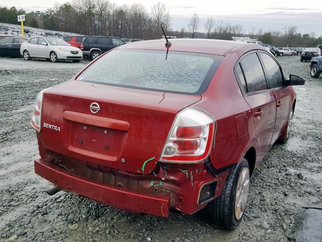 3N1AB61E48L635686 - 2008 NISSAN SENTRA 2.0 BURGUNDY photo 4