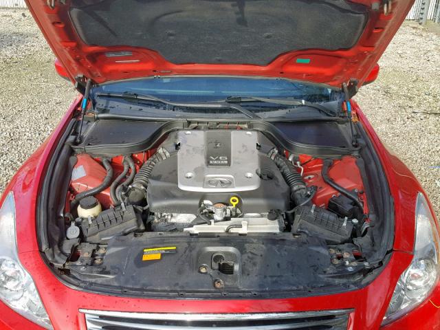 JNKCV64F19M650587 - 2009 INFINITI G37 RED photo 7