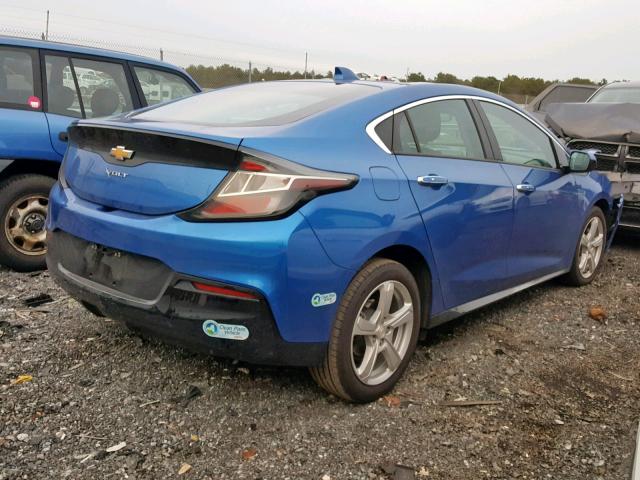 1G1RC6S50HU217202 - 2017 CHEVROLET VOLT LT BLUE photo 4