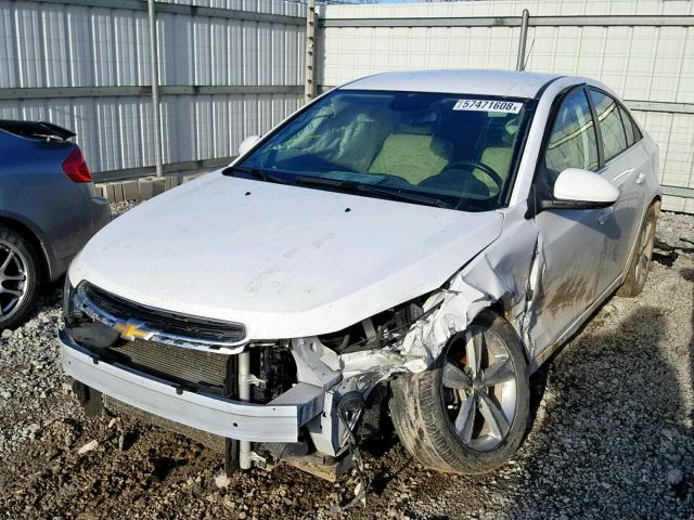 1G1PE5SB4F7282146 - 2015 CHEVROLET CRUZE LT WHITE photo 2