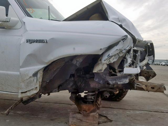 1FTYR10D25PA95290 - 2005 FORD RANGER WHITE photo 9