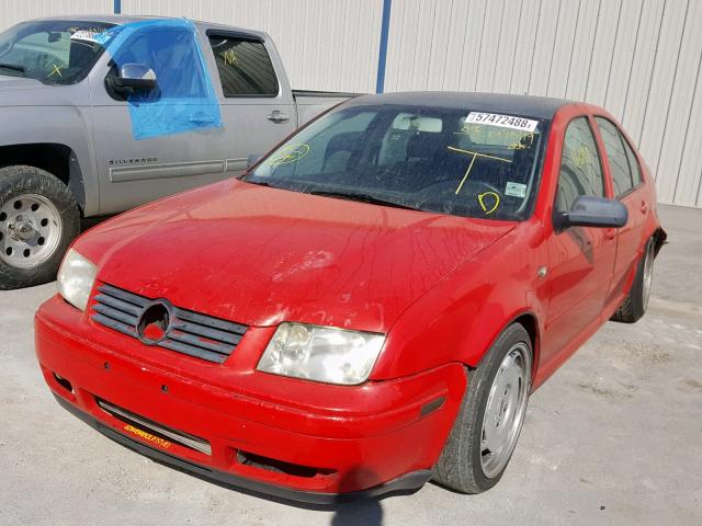 3VWSD69M81M169717 - 2001 VOLKSWAGEN JETTA GLS RED photo 2