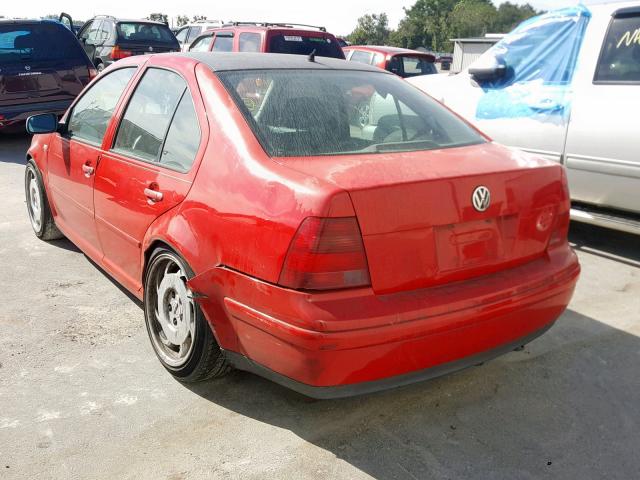 3VWSD69M81M169717 - 2001 VOLKSWAGEN JETTA GLS RED photo 3