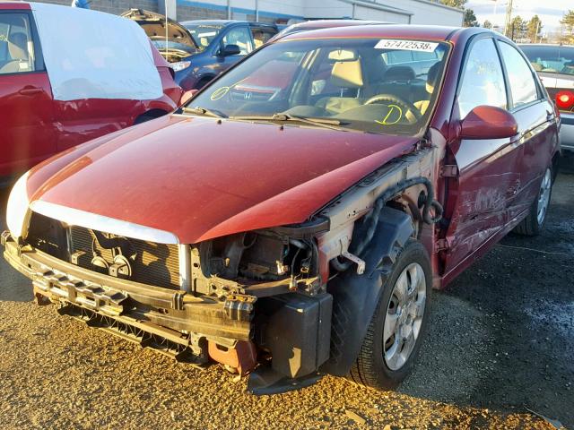 KNAFE122775429517 - 2007 KIA SPECTRA EX BURGUNDY photo 2