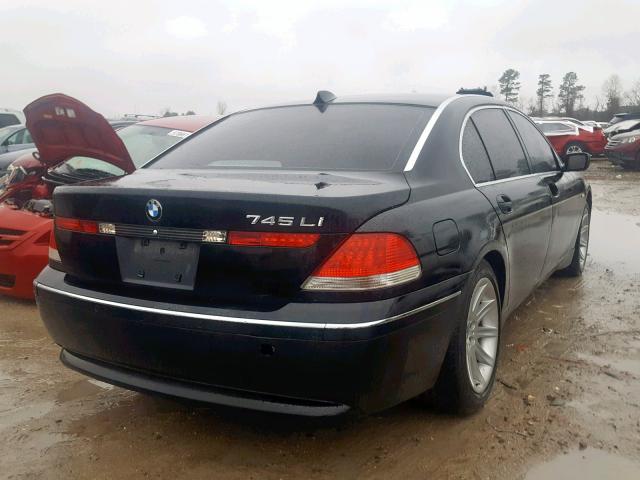 WBAGN63525DS58298 - 2005 BMW 745 LI BLACK photo 4