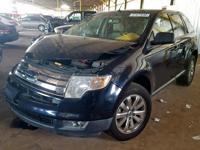 2FMDK38C28BB23445 - 2008 FORD EDGE SEL BLUE photo 2