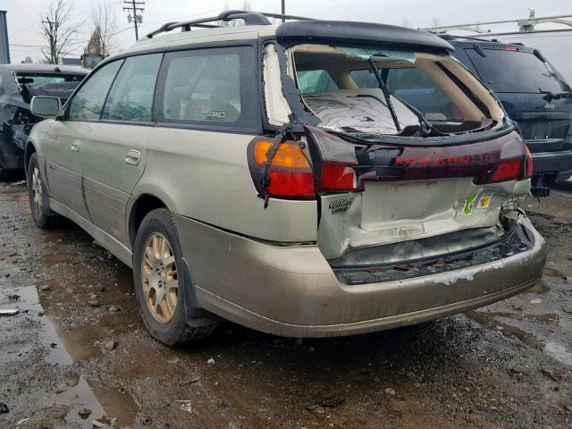 4S3BH686647603562 - 2004 SUBARU LEGACY OUT TAN photo 3