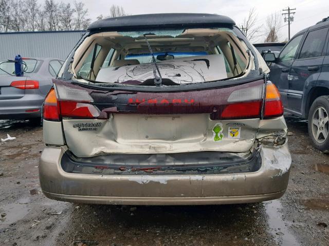 4S3BH686647603562 - 2004 SUBARU LEGACY OUT TAN photo 9