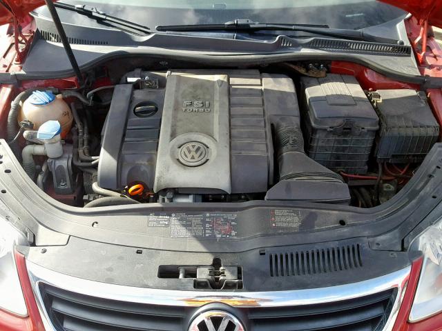 WVWDA71F47V024146 - 2007 VOLKSWAGEN EOS 2.0T S RED photo 7