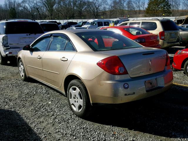 1G2ZF58B974175511 - 2007 PONTIAC G6 VALUE L GOLD photo 3