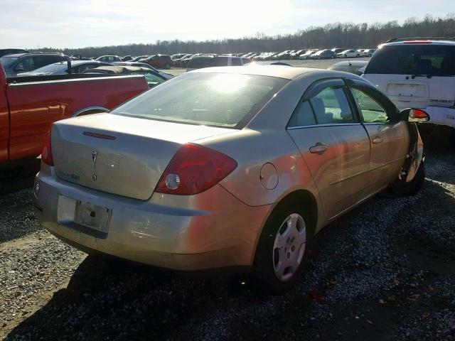 1G2ZF58B974175511 - 2007 PONTIAC G6 VALUE L GOLD photo 4