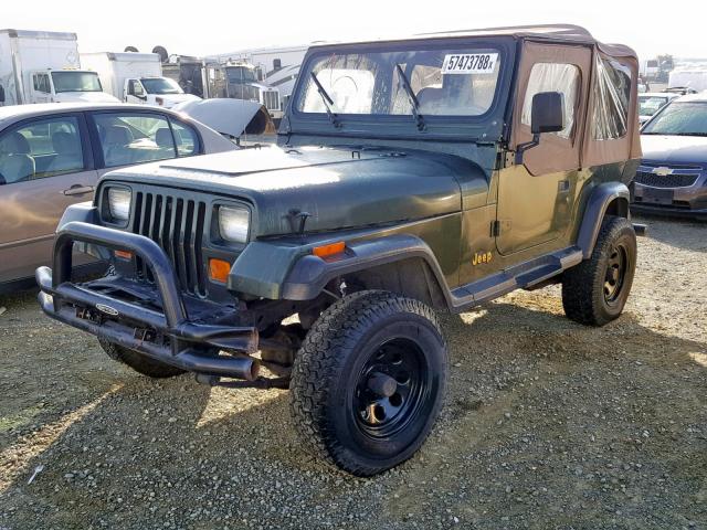 1J4FY19P6SP285087 - 1995 JEEP WRANGLER / GREEN photo 2