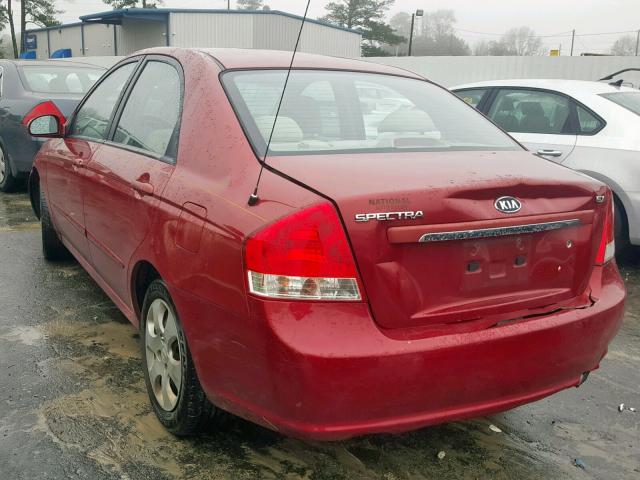 KNAFE121985540286 - 2008 KIA SPECTRA EX RED photo 3