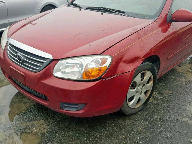 KNAFE121985540286 - 2008 KIA SPECTRA EX RED photo 9