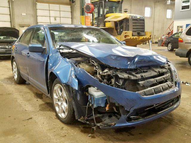 3FAHP0HA7AR118162 - 2010 FORD FUSION SE BLUE photo 1