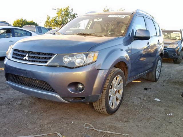 JA4MS41X28Z004423 - 2008 MITSUBISHI OUTLANDER GRAY photo 2