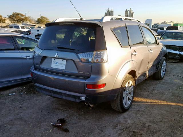 JA4MS41X28Z004423 - 2008 MITSUBISHI OUTLANDER GRAY photo 4