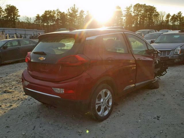 1G1FY6S08K4101147 - 2019 CHEVROLET BOLT EV LT RED photo 4