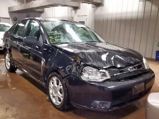 1FAHP35N98W169808 - 2008 FORD FOCUS SE BLACK photo 1