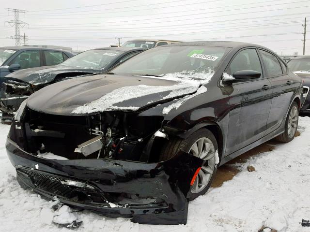 1C3CCCBBXFN749831 - 2015 CHRYSLER 200 S BLACK photo 2